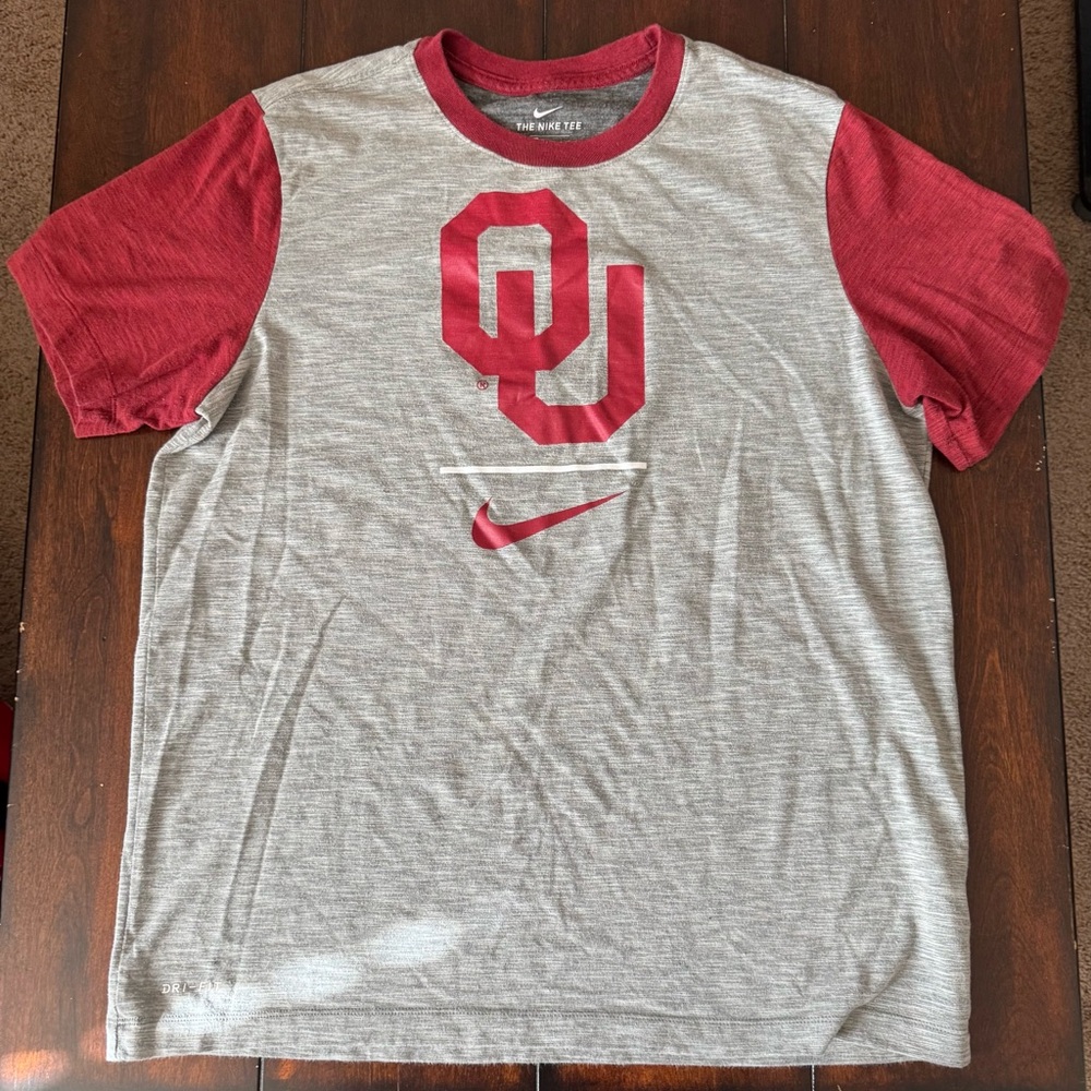 Nike Dry Fit Men's OU T-Shirt Large (Oklahoma Sooners)